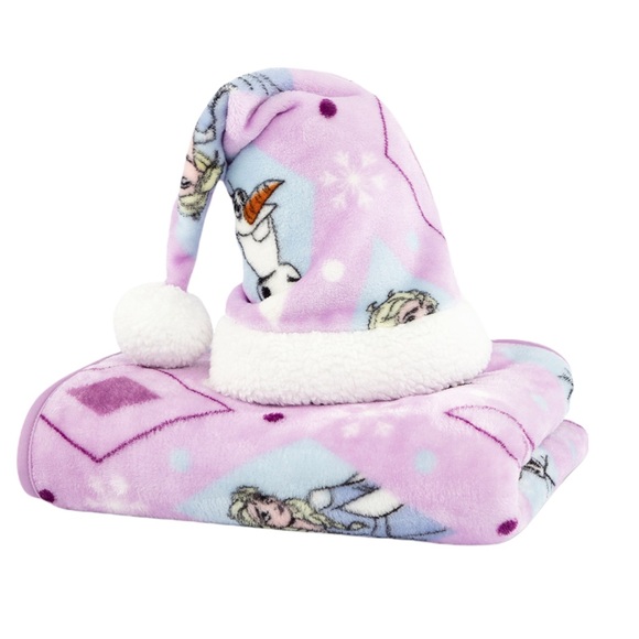 Disney Other - DISNEY FROZEN TRAVEL BLANKET & SANTA HAT